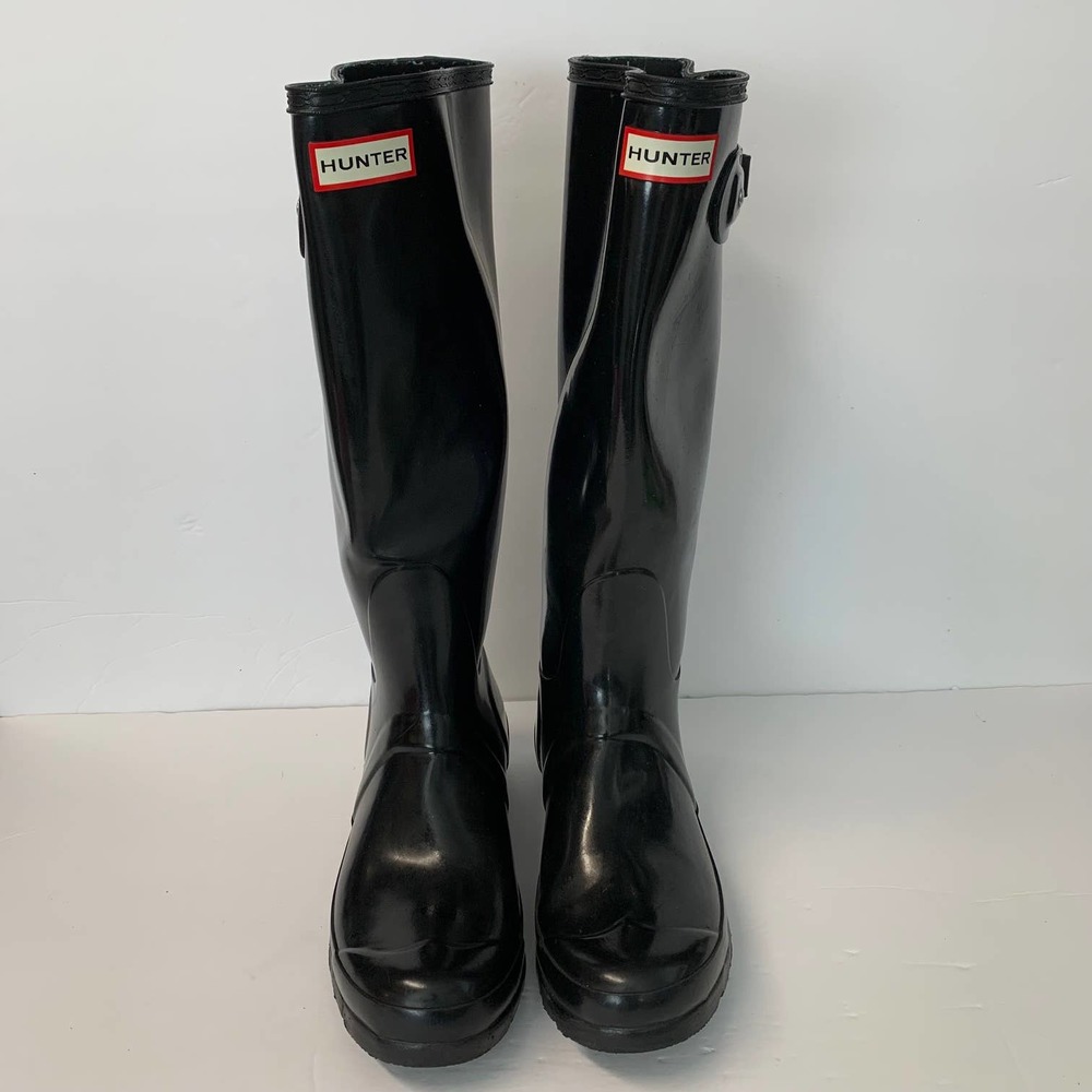 HUNTER‎ ORIGINAL Matte Tour Buckle Strap Rain Boots Women's Size 7